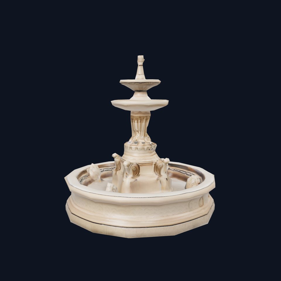 Elegant Stone Fountain model pack